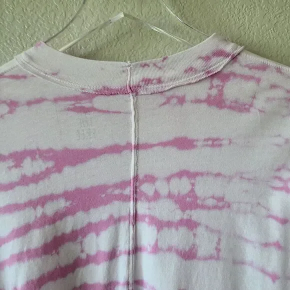 Anthropologie Free People Tie Dye T-Shirt Small Long Sleeve Tee Shirt Oversized - Picture 7 of 10